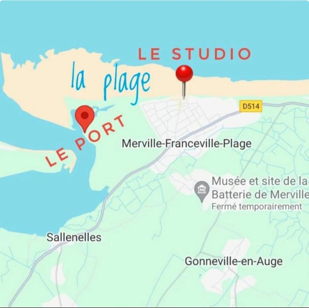 Studio Front De Mer Merville-Franceville-Plage Exterior photo